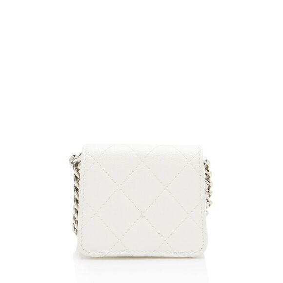 Chanel Caviar Leather Enamel Coco Clutch on Chain - Picture 4 of 10
